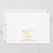 かわいいスターズムーンシナ生まれたばかりのル写真誕生 案内状 (裏面)