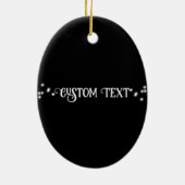 かわいいスターライトアイズバニーでヨガポーズ瞑想 セラミックオーナメント (裏面)