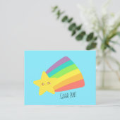 かわいいスターレインボー ポストカード (スタンド正面)