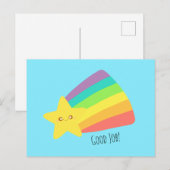 かわいいスターレインボー ポストカード (正面/裏面)