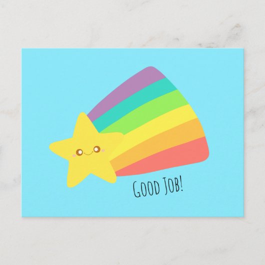 かわいいスターレインボー ポストカード (正面)