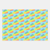 かわいいスターレインボー ラッピングペーパーシート (正面3)