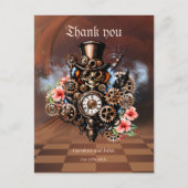 かわいいスチームパンクの女性 ポストカード (正面)