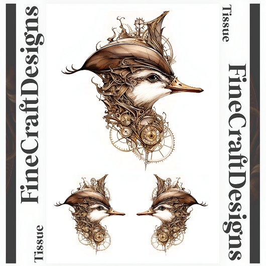 かわいいスチームパンクアヒルギアコグスハットデクページR 139 薄葉紙