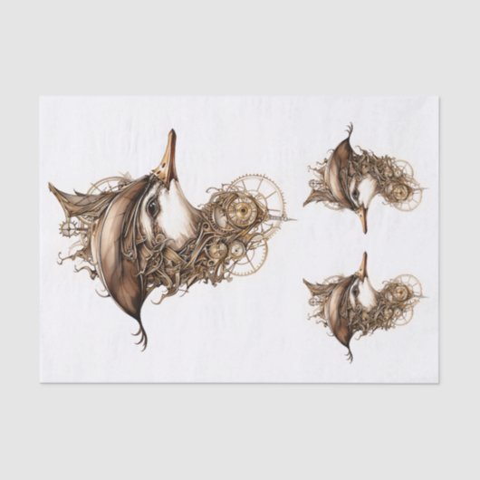 かわいいスチームパンクアヒルギアコグスハットデクページR 139 薄葉紙 (正面)