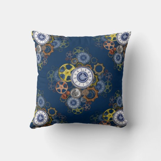 かわいいスチームパンクガールピンキーかわいいチビ（小さくかわいく書いた感じ）by LeahG クッション (裏面)