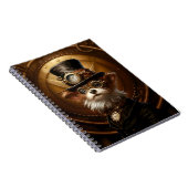 かわいいスチームパンクドッグハットゴーグル110犬愛好家 ノートブック (右側)