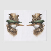 かわいいスチームパンクバードギアコグスハットデコップル140 薄葉紙 (正面)