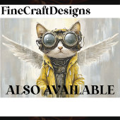 かわいいスチームパンク猫とウィング、雨AX9デコパージュ 薄葉紙