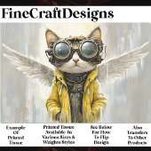 かわいいスチームパンク猫と翼、雨のAX8デコパージュ 薄葉紙