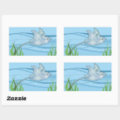 かわいいスティッカー 長方形シール (シート)