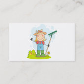 かわいいスティックフィギュア女の子ガーデナー農家 名刺 (裏面)