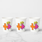 かわいいスティックフィギュア(プラス記号付き) 紙コップ