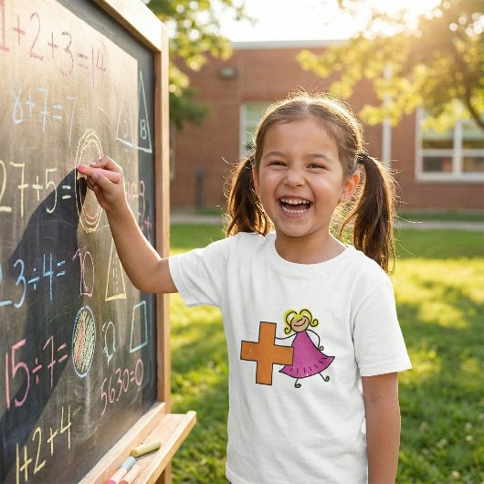 かわいいスティックフィギュア（プラス記号付き） Tシャツ