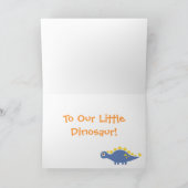 かわいいステゴサウルス恐竜の子どもハッピーバースデー カード (内部)