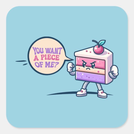 かわいいステッカーが欲おもしろいしい スクエアシール (正面)