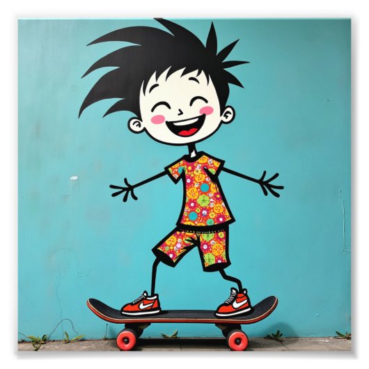 かわいいステッカー フォトプリント            (正面)