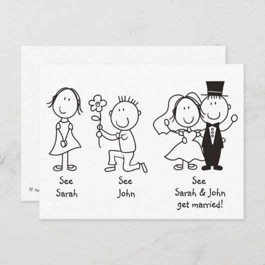 かわいいステッキのフィギュア日付はがきを保存 案内ポストカード (正面/裏面)