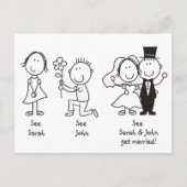 かわいいステッキのフィギュア日付はがきを保存 案内ポストカード (正面)