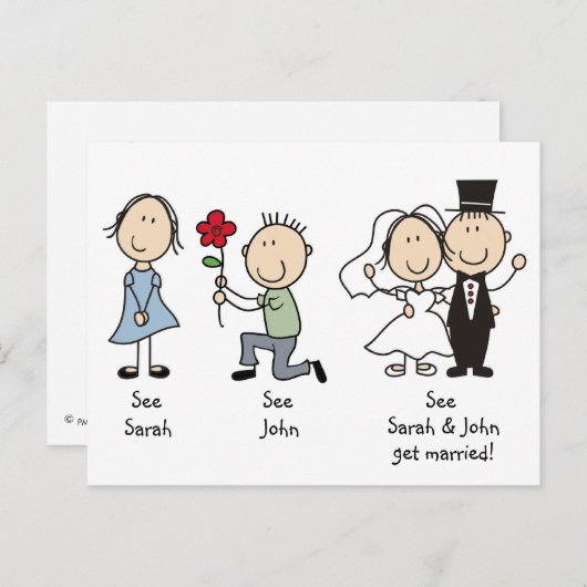 かわいいステッキのフィギュア日付はがきを保存 案内ポストカード (正面/裏面)