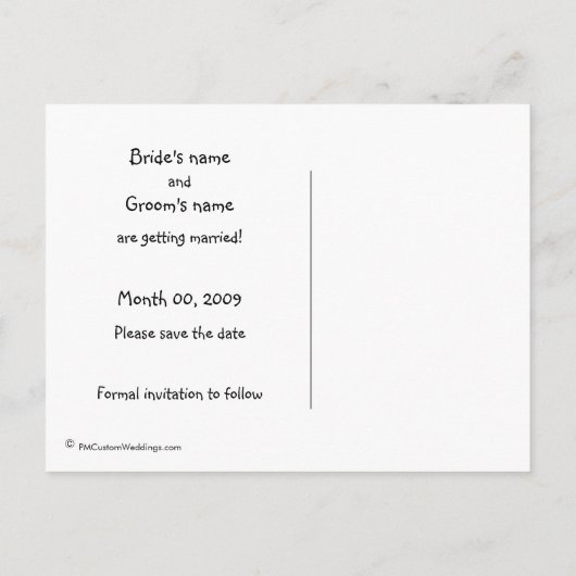 かわいいステッキのフィギュア日付はがきを保存 案内ポストカード (裏面)