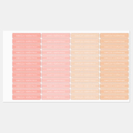 かわいいステッチのリボンパステル防水名ラベル ラベル