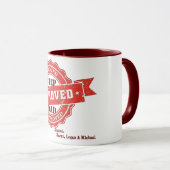 かわいいステップパパパーソナライズされたのパパ マグカップ (正面右)