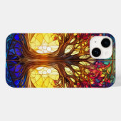 かわいいステンドグラスの命の木 Case-Mate iPhoneケース (裏面 (横))