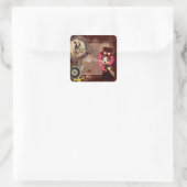 かわいいステームパンクピンキー スクエアシール (バッグ)