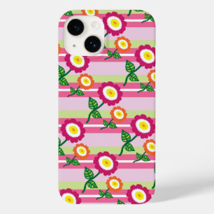 かわいいストライプと花iPhone 7ケース Case-Mate iPhone 14ケース