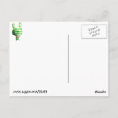 かわいいストライプのウサギ ポストカード (裏面)