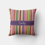 かわいいストライプの クッション (裏面)