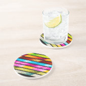 かわいいストライプカラフル コースター (側面)