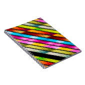 かわいいストライプカラフル ノートブック (右側)