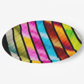 かわいいストライプカラフル ペーパープレート (アングル)