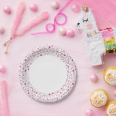 かわいいストライプパターン ペーパープレート (パーティー)