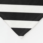 かわいいストライプフローラモノグラム フリースブランケット (角)