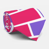 かわいいストライプレンガピンク ネクタイ (ロール)