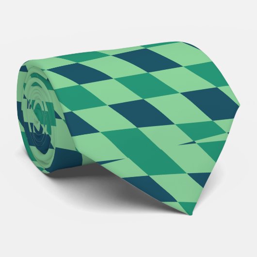 かわいいストライプ 緑 ピンク ネクタイ (ロール)