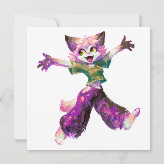 かわいいストリートウェアちび 招待状 (正面)