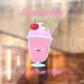 かわいいストロベリーアイスクリームのサンデー漫画 ウィンドウサイン (シート2)