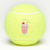 かわいいストロベリーアイスクリームのサンデー漫画 テニスボール (裏面)