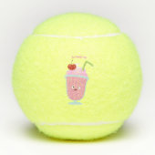 かわいいストロベリーアイスクリームのサンデー漫画 テニスボール (正面)