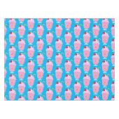 かわいいストロベリーアイスクリームのサンデー漫画 テーブルクロス (正面(横))