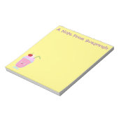 かわいいストロベリーアイスクリームのサンデー漫画 ノートパッド (回転)