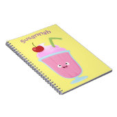 かわいいストロベリーアイスクリームのサンデー漫画 ノートブック (右側)