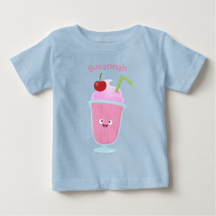 かわいいストロベリーアイスクリームのサンデー漫画 ベビーTシャツ