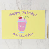 かわいいストロベリーアイスクリームのサンデー漫画 ペーパーパッド (インサイチュ)