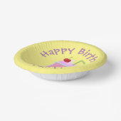 かわいいストロベリーアイスクリームのサンデー漫画 ペーパーボウル (傾斜あり)