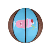 かわいいストロベリーアイスクリームのサンデー漫画 ミニバスケットボール (縦)